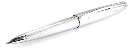 Stylo bille Apog�e chrom� Grain d`Orge de Cross - photo.