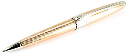 Stylo bille Apog�e or rose et platine de Cross - photo.