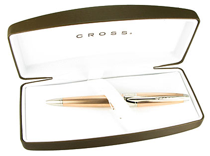 Stylo bille Apog�e or rose et platine de Cross - photo 6