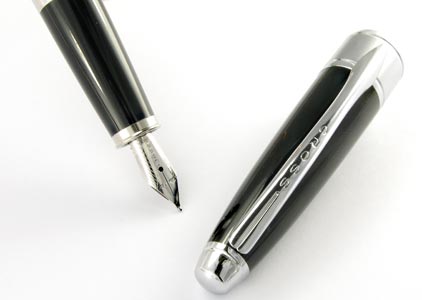 Stylo plume Noir Apog�e de Cross - photo.