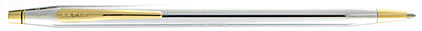 Stylo bille Century Classic Chrome attributs dor�s de Cross, cliquez pour plus de d�tails sur ce stylo...