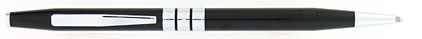 Stylo bille laqu� noir Spire de Cross, cliquez pour plus de d�tails sur ce stylo...