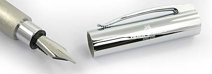 Le stylo plume Ambition m�tal bross� de Faber-Castell - photo.