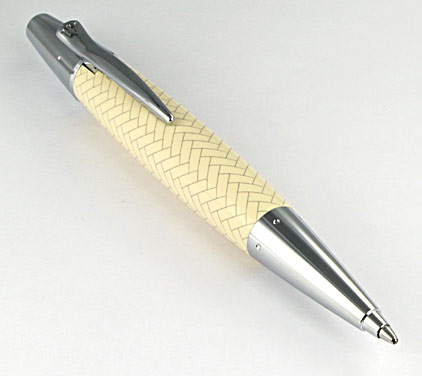 Stylo bille E-Motion R�sine ivoire type parquet de Faber-Castell - photo.