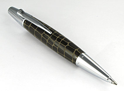 Le stylo bille E-Motion R�sine marron type croco de Faber-Castell - photo.