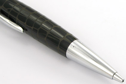 Le stylo bille E-Motion R�sine noire type croco de Faber-Castell - photo.