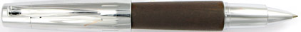Le roller E-Motion Bois de poirier Moka et Chrome de Faber-Castell, cliquez pour plus de d�tails sur ce stylo...