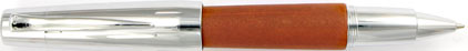Le roller E-Motion Bois de poirier Automne et chrome de Faber-Castell, cliquez pour plus de d�tails sur ce stylo...