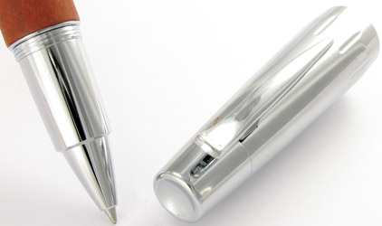 Le roller E-Motion Bois de poirier Automne et chrome de Faber-Castell - photo 3