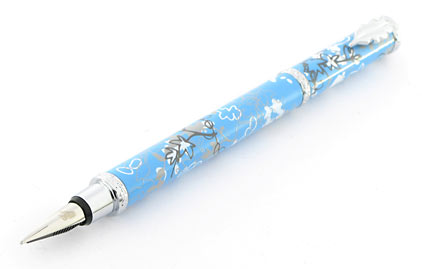 Stylo plume Feuillage bleu de � In�s de la Fressange � - photo.