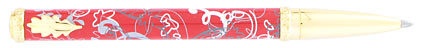 Roller Feuillage rouge de � In�s de la Fressange �, cliquez pour plus de d�tails sur ce stylo...