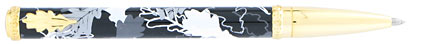 Roller Herbarium noir/gris de � In�s de la Fressange �, cliquez pour plus de d�tails sur ce stylo...