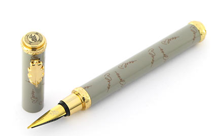 Stylo plume gris marron Je t'aime � Ines de la Fressange � - photo 2