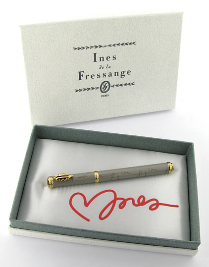 Stylo plume gris marron Je t'aime � Ines de la Fressange � - photo 7