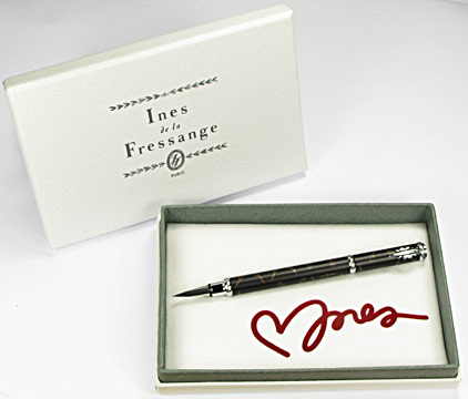 Stylo plume marron Je t'aime � In�s de la Fressange � - photo 4
