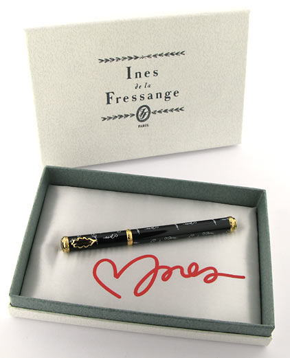 Stylo plume noir blanc Je t'aime � Ines de la Fressange � - photo 7