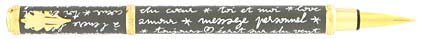 Stylo plume Message gris blanc de � In�s de la Fressange �