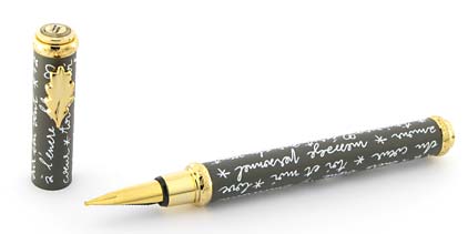 Stylo plume Message gris blanc de � In�s de la Fressange � - photo 2