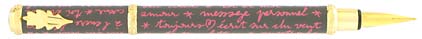 Stylo plume Message marron rose de � In�s de la Fressange �, cliquez pour plus de d�tails sur ce stylo...