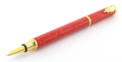 Stylo plume Message rouge rose de � In�s de la Fressange � - photo.