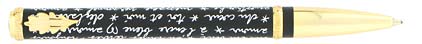 Roller Message noir blanc de � In�s de la Fressange �, cliquez pour plus de d�tails sur ce stylo...