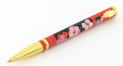 Stylo bille ou roller Summer Flower Red de � In�s de la Fressange � - photo.