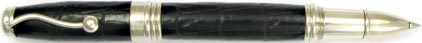 Roller Indigo Cuir noir de Jean Pierre L�pine, cliquez pour plus de d�tails sur ce stylo...