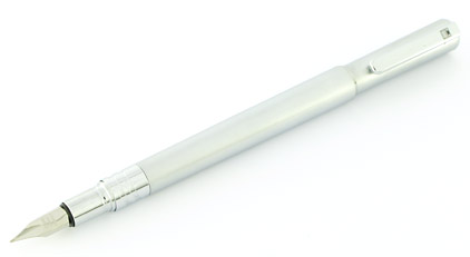Stylo plume Eclipse acier d'Oberthur - photo.