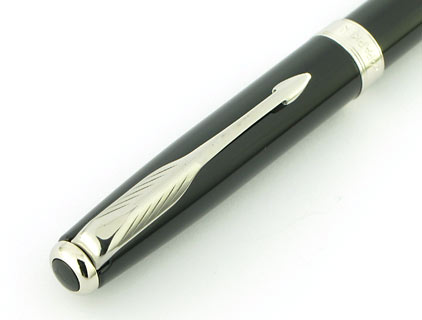 Stylo bille Sonnet laqu� noir intense attributs chrom�s de Parker - photo 4
