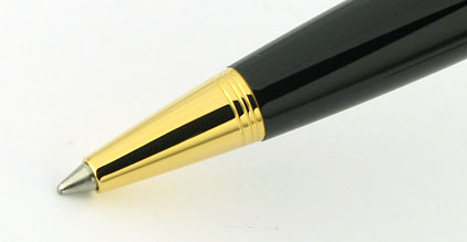 Stylo bille Sonnet laqu� noir intense attributs plaqu�s or de Parker - photo 2