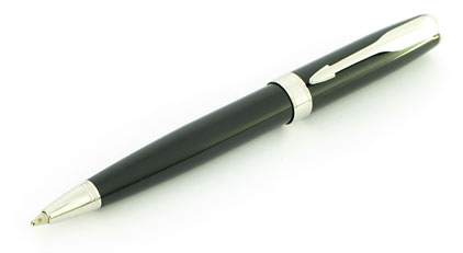 Stylo bille Sonnet Mini laqu� noir intense attributs chrom�s de Parker - photo.