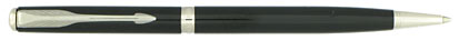 Stylo bille Sonnet Slim laqu� noir intense attributs chrom�s de Parker, cliquez pour plus de d�tails sur ce stylo...