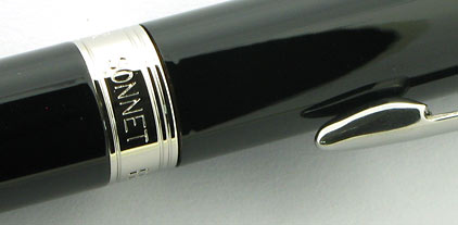 Stylo bille Sonnet Slim laqu� noir intense attributs chrom�s de Parker - photo 3
