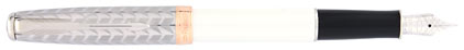 Stylo plume Sonnet Metal and Pearl attributs palladi�s de Parker