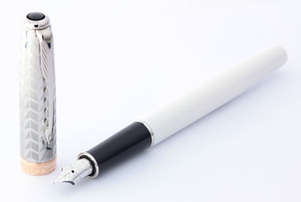 Stylo plume Sonnet Metal and Pearl attributs palladi�s de Parker - photo 2
