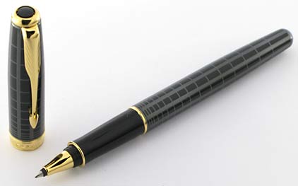 Roller Sonnet laqu� gris intense attributs plaqu�s or de Parker - photo 3