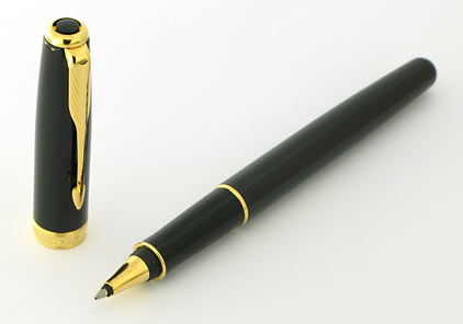 Roller Sonnet laqu� noir intense attributs plaqu�s or de Parker - photo 2