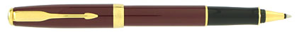 Roller Sonnet laqu� rouge intense attributs plaqu�s or de Parker
