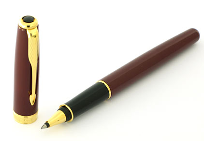 Roller Sonnet laqu� rouge intense attributs plaqu�s or de Parker - photo 2