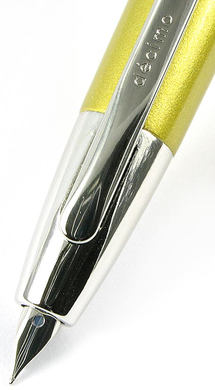 Stylo plume Blanc D�cimo Jaune d'or Rhodium de Pilot - photo.