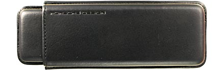 Etui-fourreau P�3190 en cuir noir pour 2 stylos Porsche Design