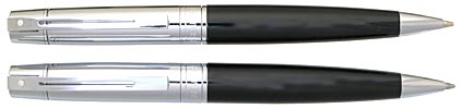 Parure Gift 300 noire et chrome bille/portemine de Sheaffer, cliquez pour plus de d�tails sur ce stylo...