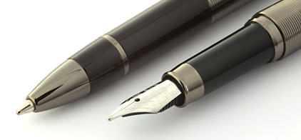 Parure stylo plume/stylo bille noir gun Skipper de Vuarnet - photo 2