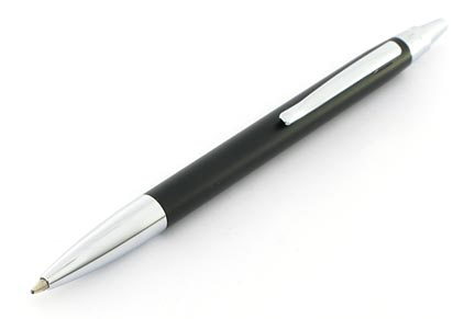 Stylo bille Sloop noir attributs chrom�s de Vuarnet - photo.