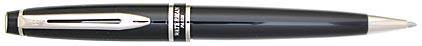 Stylo bille Expert laqu� noir attributs chrom�s de Waterman, cliquez pour plus de d�tails sur ce stylo...