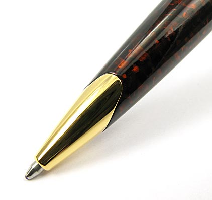 Stylo bille Car�ne Ambre Marine attributs plaqu�s or de Waterman - photo 3