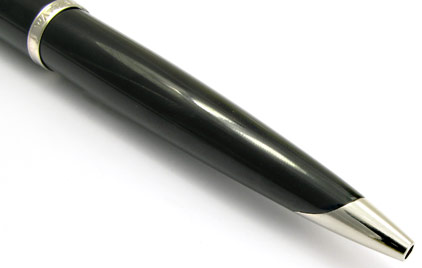 Stylo bille Car�ne Mer noire attributs plaqu�s argent de Waterman  - photo.