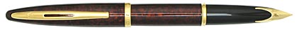 Stylo plume Car�ne Ambre Marine attributs plaqu�s or de Waterman, cliquez pour plus de d�tails sur ce stylo...