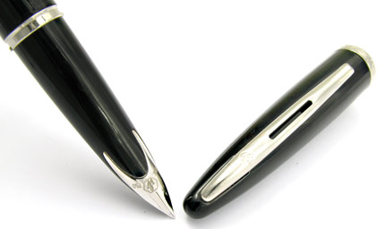 Stylo plume Car�ne Mer noire attributs plaqu�s argent de Waterman - photo 4