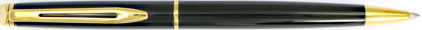 Stylo bille H�misph�re Noir de mars attributs dor�s de Waterman